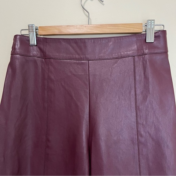 Anne Taylor Petite The Petite Faux Leather Easy Straight Crop Pant - Picture 3 of 16